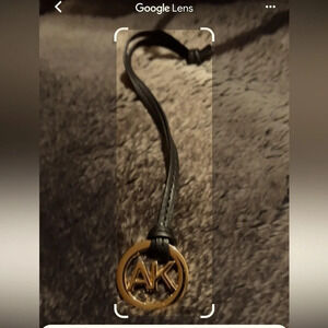 AK Gold Tone  Large logo bag charm